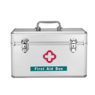 China Portable Aluminum First Aid Kit Box With Lock And First Aid Survival Kit Portable Handle for sale