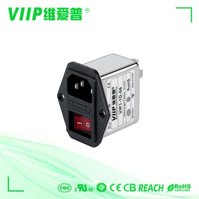 China VIIP 250V IEC Noise Filter EMI Filter 6A Low Pass Surface Mount for sale