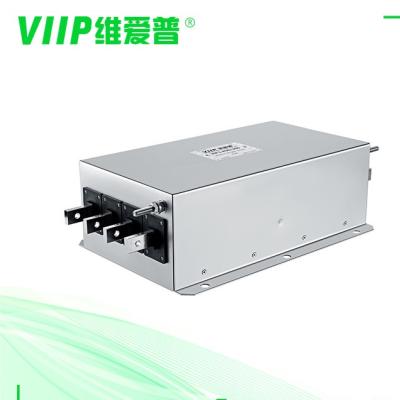 China 3 Fase 4 Filtro EMI AC de fio para atenuação de faixa de parada de 20-100dB Filtro elétrico VIIP à venda