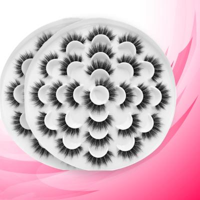 China Professional Cheap Magnetic Mink Eyelashes 3d Mink Hair False Eyelashes 13 Pairs for sale