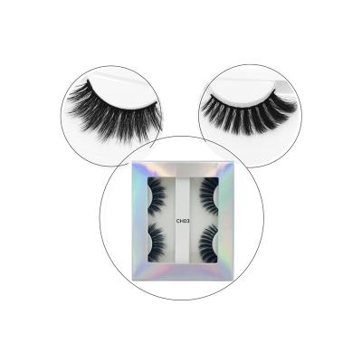 China 3D False Eyelashes One One 2 Pairs Wholesale False Magnetic Eyelashes Animal Hair for sale