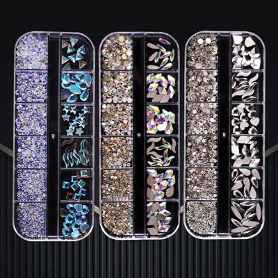 China Fancy Nail Diamond Rhinestones Nail Glitter INS Wholesale 3D Crystals Decoration for sale