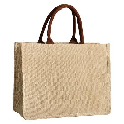 China 100% Cheap Wholesale Eco-Friendly Simple Burlap Beach Tote Bag Women Shopping Bags for sale