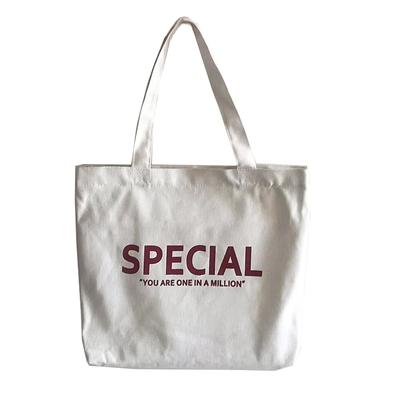 China China Manufacturer Wholesale Reusable Custom Cotton Canvas Shopper Grocery Bag Cotton Handled Reusable Bag for sale