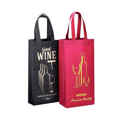 China Eco Friendly Eco Friendly Durable Wine Bottle Packaging Non Woven Wine Bag for sale