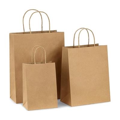 China Guaranteed Quality Handled Unique Eco Recycle Custom Print Brown Paper Food Packaging Take Out Bag for sale