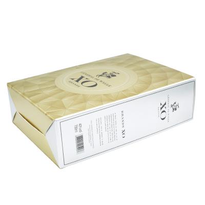 China Recycled Materials Wholesale Custom Wine Box Cardboard Gift Box White Wine Closing Gift Boxes for sale