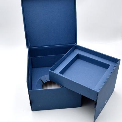 China Recycled luxury high-end creative box double flower gift box material cube gift packaging custom magic creative surprise box for sale