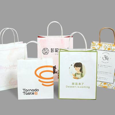 China Handmade professional custom take away food bag fashion shopping bag brown kraft paper bags for sale