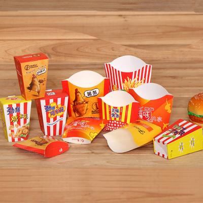 China Education Custom Take Away Food Boxes French Fries Fried Chicken Nuggets Paper Bags Food Packaging Quickly for sale