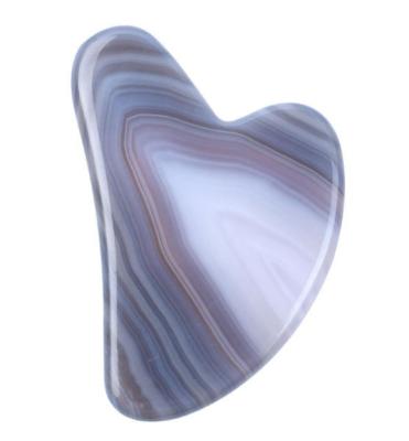 China Bleaching Wholesale 100% Natural Heart Shape Jade Jade Gua Sha Gray Jade Guasha Tool for sale