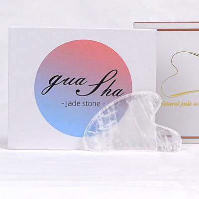 China Whitening stone crystal clear massage gua sha gua stone best price quartz gua clear stone sha for sale