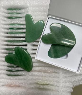 China Whitening jade gua sha stone price best green aventurine gua sha board fast shipping for sale