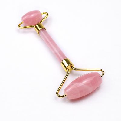 China Whitening Prepare To Board Rose Quartz Jade Face Roller Rose Quartz Facial Roller For Sale for sale