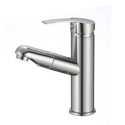 China Tidjune Mixer Taps Chrome Hole Bathroom Toilet Vessel Sink Metered Single Tap Faucet With Pull Out Sprayer for sale