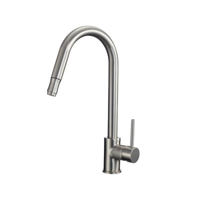 China Thermostatic Faucets Brass Material Brushed Nickel Cold And Hot Wate 360 ​​Degree Swivel Kitchen Sink Faucet for sale