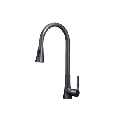 China Thermostatic Faucets Haijun Pull Out Kitchen Faucet Faucets Pull Down Manufacturer Thermostatic NSF-61 Pull Out Sprayer Black Kitchen Sink Faucet for sale