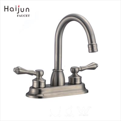 China Haijun American Upc Two Handle Metered Faucets 3 Pieces Mixer Tap Faucet Basin for sale