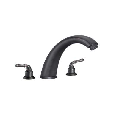 China Cheap Metered Faucets UPC Deck Mounted Bathroom Basin Faucet Mixer Bath Faucet 3 Hole for sale