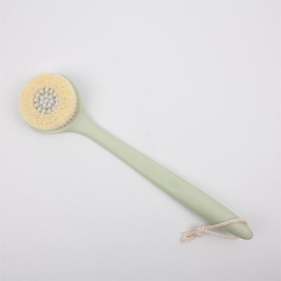 China All FaSoLa Two Color Hair Brush Natural Soft Plastic Bristle Bath Brush Long Handle Back Scrub Zapper for sale