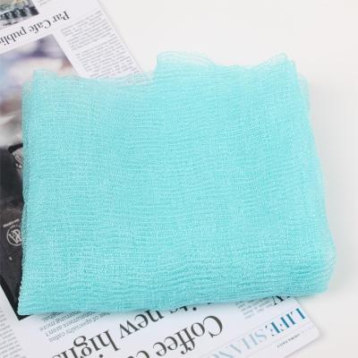 China Hot Selling Child Safe 100% Nylon Scrub Nylon Bath Towel New Towel Fashion Designs Exfoliating Body Wash Cloth for sale