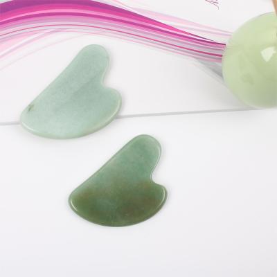 China 100% Pink Natural Jade Massage Heart Shape Quartz Gua Sha Scraping Stone Facial Guasha Board Hot Sell Face for sale