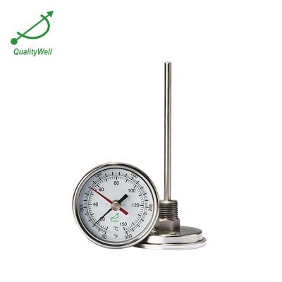 China All Superior 304 Stainless Steel Bimetal Steam Thermometer Industrial Thermostat for sale