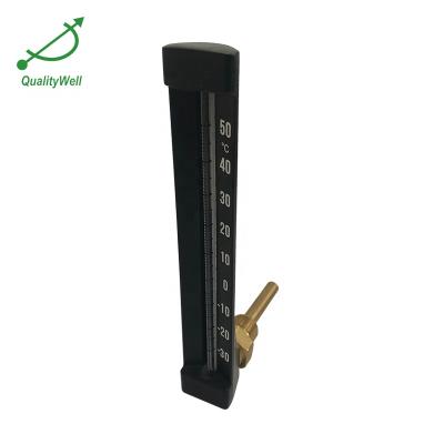 China Black Connection Brass Back Industrial Glass Thermometer Casting Aluminum Marine Thermometer for sale