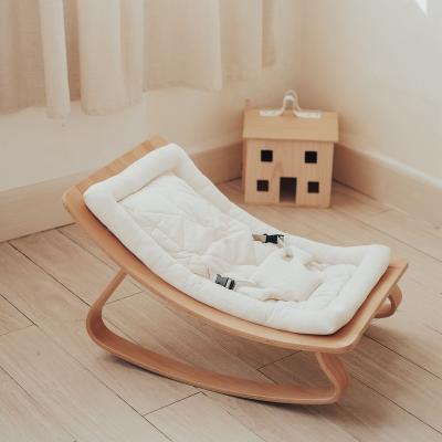 China Skin friendly; Assets; Soft ; Convertible; Easy To Clean Beech Wood Ergonomic Newborn Baby Rocking Chairs With Cushion for sale