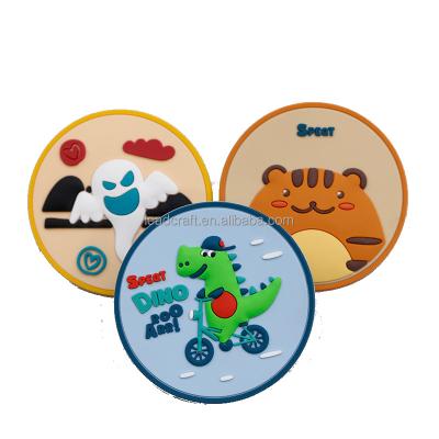 China Washable Custom Garment PVC Rubber Labels 3D Raised Embossed Brand Name Silicone Logo PVC Patches for sale