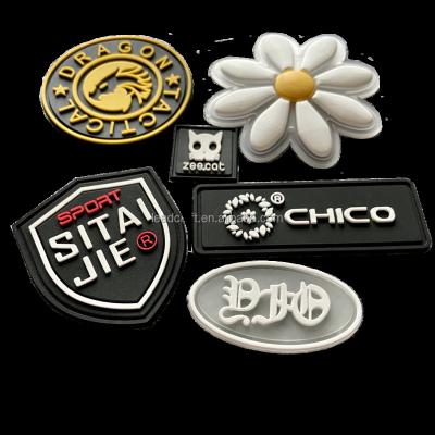 China Washable Factory Price Creative 3D PVC Badges For Hat Bag Shoes Clothes Decoration Patches Custom Embroidery for sale