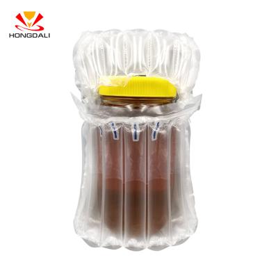 China 2021 Product 500g Honey Pot Pressure Air Resistant Hot Column Inflatable Bag Packaging Material Air Bubble Bag To Protect Honey Jar for sale