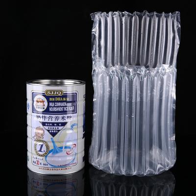 China Glass Bottles Packaging Bags Wholesale Shockproof Inflatable Milk Powder Package Air Column Bubble Bag For Jar To Protect Film Free Sample Burbuja Aire Empaque for sale