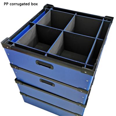 China Packaging PP Corrugated Hollow Turnover Box For Shipping Fruits And Vegetables With Lid And Handle Anti-static Brand New Material for sale