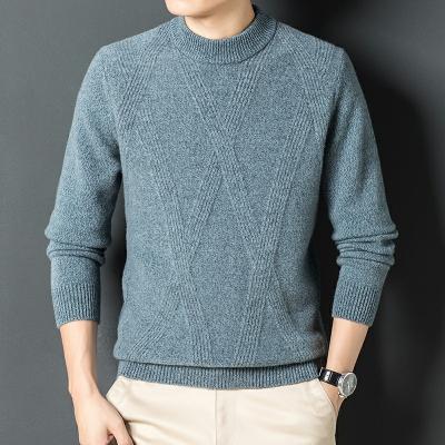 China Autumn Sale Turtle Neck Sweater Men's Knitted Sweater 100% Wool Warm Soft Winter Men's Knitted Sweaters Crew Neck Men's Pullover Sweaters for sale