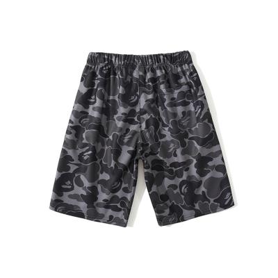 China Hot Selling Anti-wrinkle Animal Print BAPE Head Black Breathable Baseball Shorts Sweatpants for sale