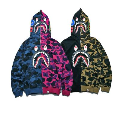 China Men's Full Zipper Hip Hop Top Bape Outdoor Funny Hoodie Anti-Shrink Sweatshirt Fashion Casual Coat for sale