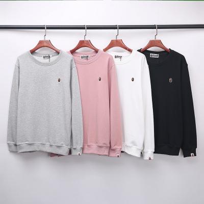 China Wholesale Price BAPE Embroidery Solid Color Anti-Shrink High Quality Classic Animal Main Crewneck Sweatshirt With Asian Size for sale