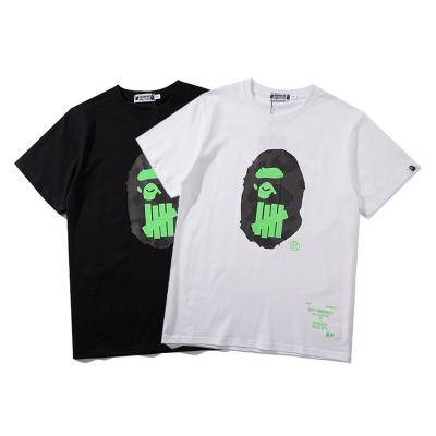 China 2020 newcomer anti-shrink BAPE ointly-designed green printing t-shirt for men for sale