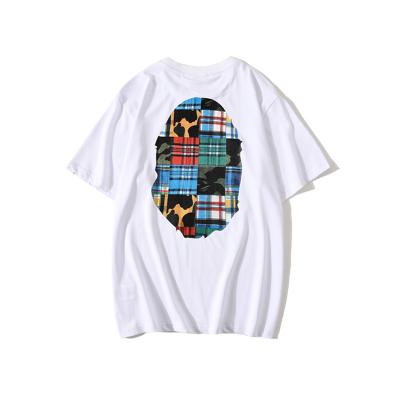 China 2020 New Arrival BAPE Color Mosaic Anti Shrink LOGO Printed 100% Cotton T-shirt For Men With Asian Size for sale