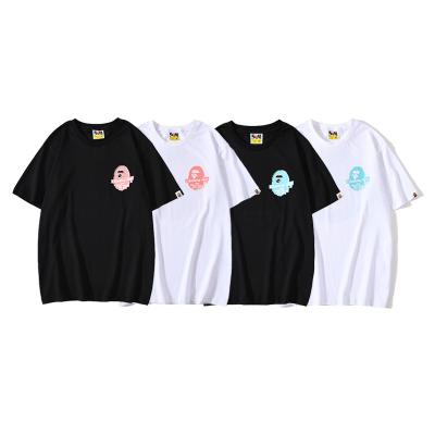 China Bape Anti-Shrink High Quality CIRCLE Print Animal Head T Shirt With Asian Size for sale