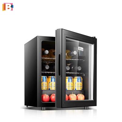 China COMPRESSOR Mini Bar Fridge Glass Door Smart Hotel Mini Bar Fridge Freezer With Glass Door for sale