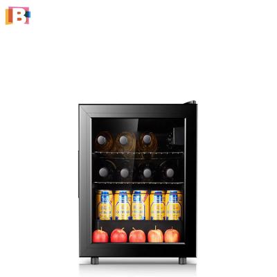 China Car Mini Bar Fridge Glass Door Restaurant Cooler Mini Refrigerator Freezer for sale