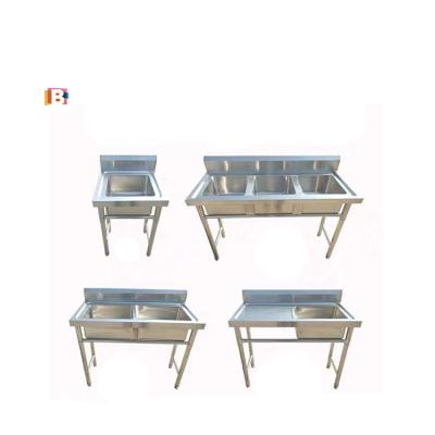 China Commercial Kitchen Custom Freestanding Sink Durable Stainless Steel Sink for sale