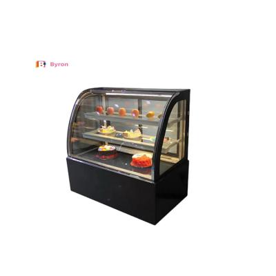 China Single-temperature Display Bakery Display Cake Chiller Arched Glass Vertical Refrigerator Showcase Cooler Refrigerator for sale