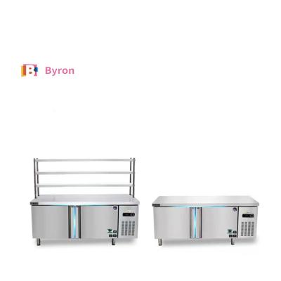 China Single-temperature Table Kitchen Food Chiller Under Counter Freezer Stainless Steel Commercial Fridge for sale