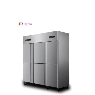 China Single-temperature Restaurant Commercial Refrigerators Upright Freezer 4 Door Stainless Steel Refrigeration Hardware for sale