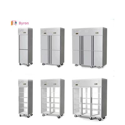 China Custom Kitchen Upright Freezers Frozen Single-Temperature Stainless Steel Four-Door Upright Freezer for sale