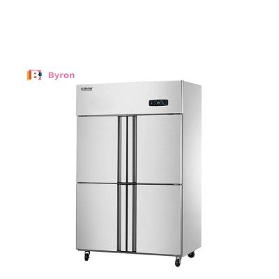 China Single-temperature Commercial Refrigerator Stainless Steel Double Freezer 4-Door Refrigerator Freezer for sale