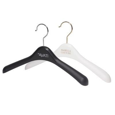 China Kids CLASSIC black durable and cost effective plastic clothes hanger for sale